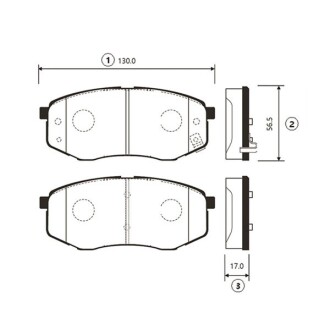 Колодки тормозов Hyundai Tucson IX20, IX35 FWD 10 – передн. OLD CKKH-41 (выр-во) CTR GK0495 (фото 1)