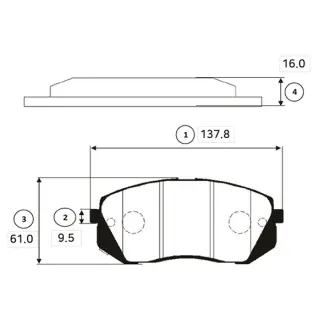 Колодки гальм Hyundai I40/Ix35 10- Sonata 09-14 Tucson 04-10 Kia Sportage 10- передн. CTR GK0501