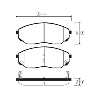 Колодки тормозов KIA SORENTO передн. (выр-во) CTR GK0524 (фото 1)