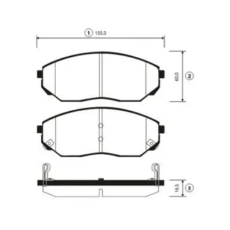 Колодки тормозов KIA SORENTO передн. (выр-во) CTR GK0524