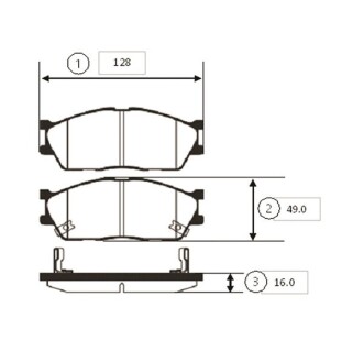 Колодки тормозов KIA Rio SF R 13" OLD CKKK-23 (выр-во) CTR GK0529 (фото 1)