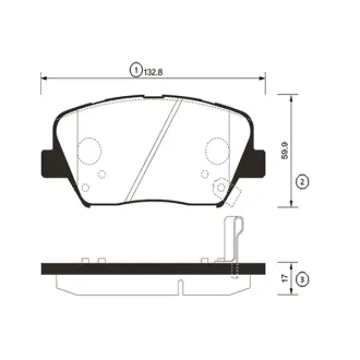 Колодки гальм CTR GK0556