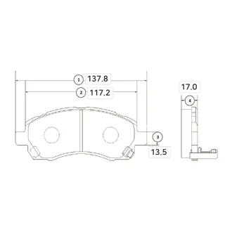 Колодки тормоза Subaru Impreza передн. OLD CKSU-2 (выр-во) CTR GK0989