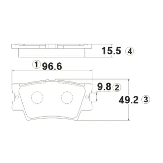 Колодки гальм TOYOTA CAMRY, RAV 4 задн. CTR GK1064