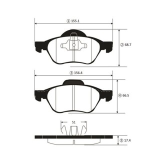 Колодки тормозов Renault Clio 06-14 Laguna 01-07 Megane 02-перед. OLD CKRN-36 (выр-во) CTR GK1453