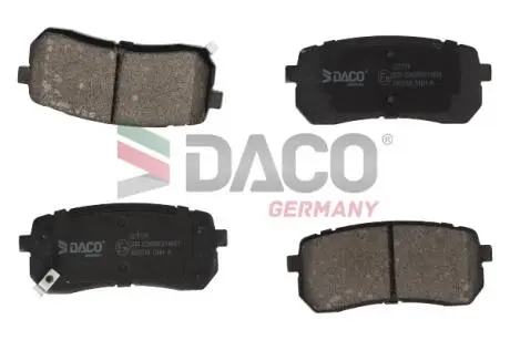 Колодки гальмівні (задні) Hyundai H-1 07-/iX55 08-12/Kia Carnival 05-15/Sorento 15- (Mando) Q+ DACO Germany 321724