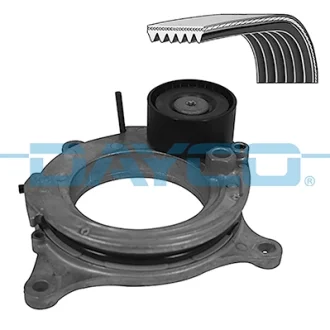 Комплект поліклинового ременя (із натягувачем) BMW 1 (F20), 1 (F21), 2 (F22, F87), 2 (F23), 3 (F30, F80), 3 (F31), 3 (G20, G80, G28), 3 (G21, G81), 3 GRAN TURISMO (F34), 4 (F32 1.5-3.0H 03.15- DAYCO KPV1260