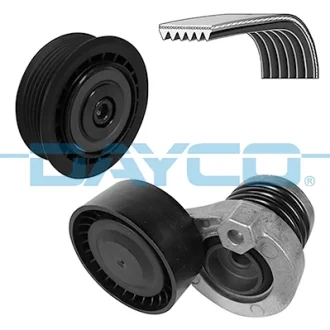 Комплект поліклинового ременя (із натягувачем) DACIA DOKKER, DOKKER/MINIVAN, DUSTER, LODGY, LOGAN II, LOGAN MCV II, SANDERO II, RENAULT CAPTUR II, CLIO V, EXPRESS/MINIVAN 1.5D 10.12- DAYCO KPV1429