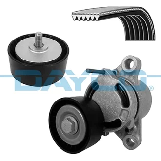 Комплект поліклинового ременя (із натягувачем) BMW 1 (F20), 1 (F21), 2 (F22, F87), 2 (F23), 3 (F30, F80), 3 (F31), 3 GRAN TURISMO (F34), 4 (F32, F82), 4 (F33, F83) 2.0-3.0D 06.10- DAYCO KPV394