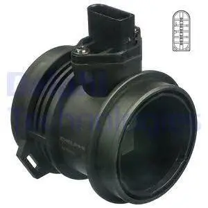 A_Витратомір повітря MERCEDES C(W202,203)/CLK(W208)/E(W210,W211)/Vito(W639) "96-12 Delphi AF1030512B1