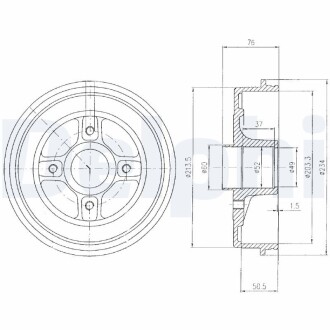 Барабан тормозной Delphi BF281