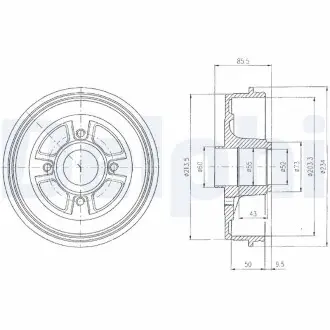 Барабан тормозной Delphi BF380