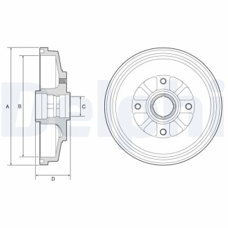 Барабан тормозной Delphi BF577