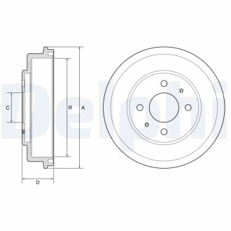 Барабан гальмівний Delphi BF582