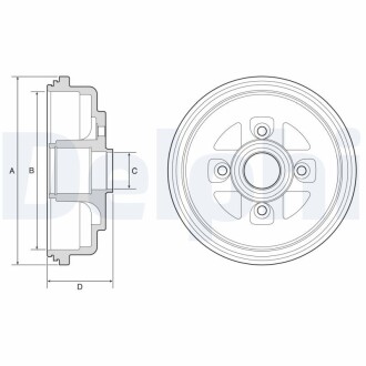 Барабан гальмівний Delphi BF607