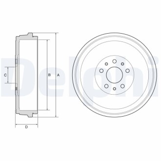 Тормозной барабан Delphi BF629