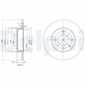 Диск тормозной Delphi BG2117