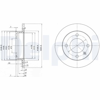 Тормозные диски Delphi BG2118