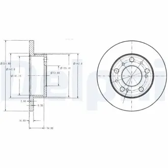Тормозные диски Delphi BG2253