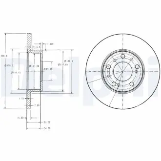 Тормозные диски Delphi BG2257