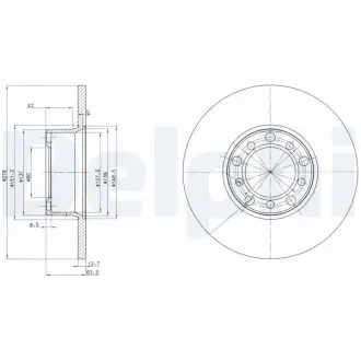 Тормозные диски Delphi BG2259