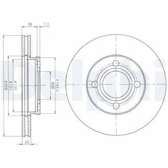 Диск тормозной Delphi BG2272