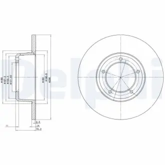 Тормозные диски Delphi BG2297