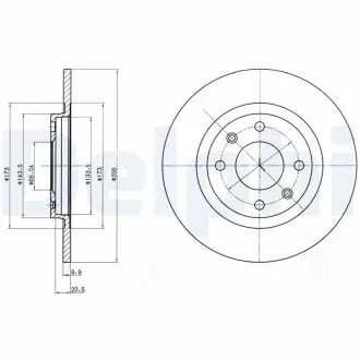 Тормозной диск Delphi BG2308