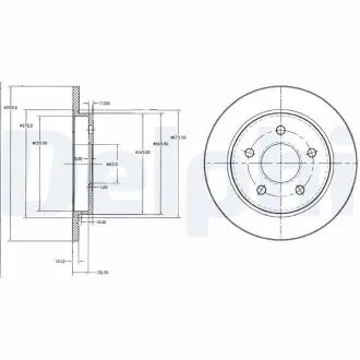 Диск тормозной Delphi BG2332