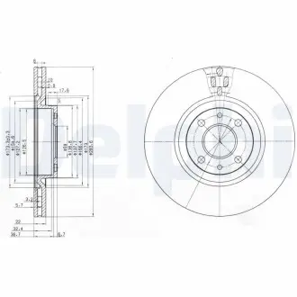 Гальмівні(тормозні) диски Delphi BG2407