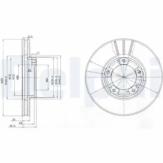 Диск гальмівний Delphi BG2423