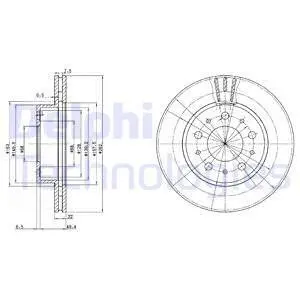 Тормозной диск Delphi BG2425