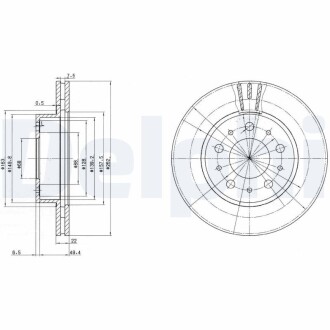 Диск тормозной Delphi BG2425C