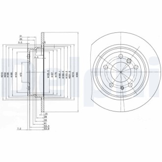 Диск тормозной Delphi BG2431