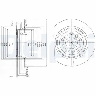 Диск тормозной Delphi BG2431