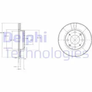 Диск тормозной Delphi BG2451