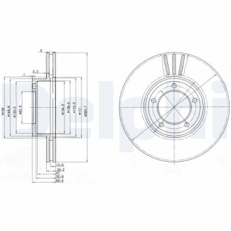 Гальмівний диск Delphi BG2507