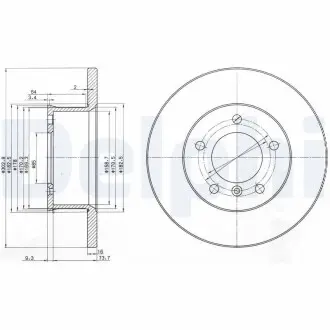 Тормозные диски Delphi BG2556