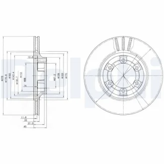 Гальмівні диски MIT.PAJERO/MONTERO Delphi BG2558