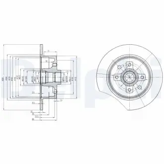 Тормозные диски Delphi BG2571