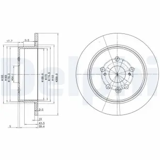 Тормозные диски Delphi BG2594
