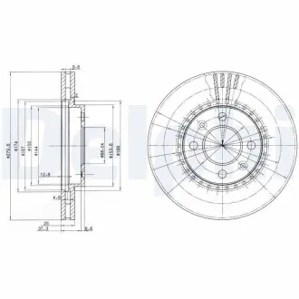 Тормозные диски Delphi BG2619