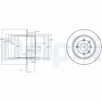 Диск тормозной OPEL Astra/Vectra "R D=260mm "91-01 Delphi BG2635
