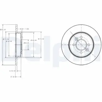 Тормозные диски Delphi BG2694
