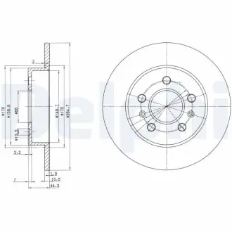 Тормозные диски Delphi BG2696