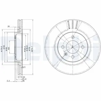 Диск тормозной Delphi BG2712