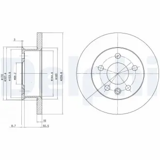 Тормозные диски Delphi BG2716