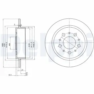 Диск гальмівний Delphi BG2718