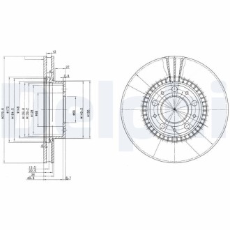 Гальмівні(тормозні) диски Delphi BG2719