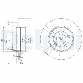 Тормозные диски Delphi BG2738